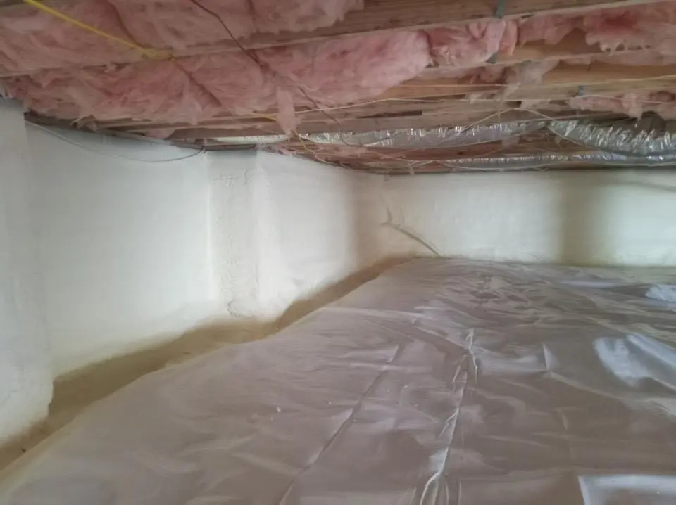 Crawl space encapsulation with closed-cell spray foam for Roof Maintenance in Leoni